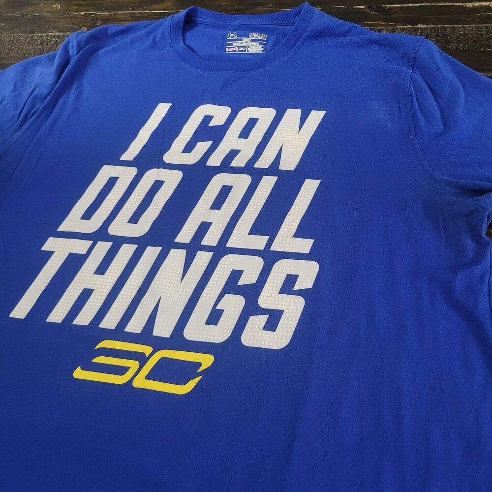 Under Armour Curry “I Can Do All Things” T-Shirt Blue Men’s M